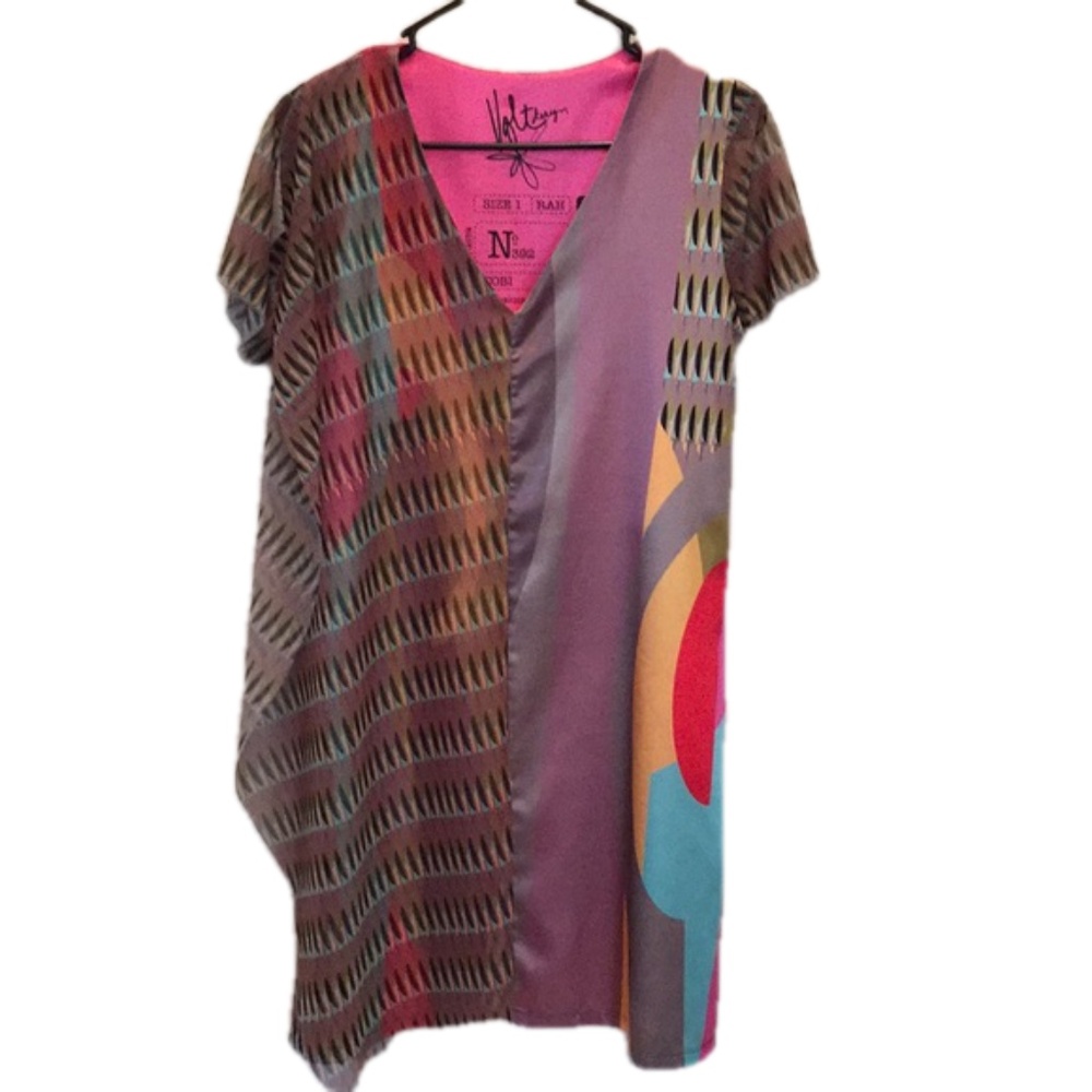 VOLT Design Rah Dress Sheath Block Colors NWT